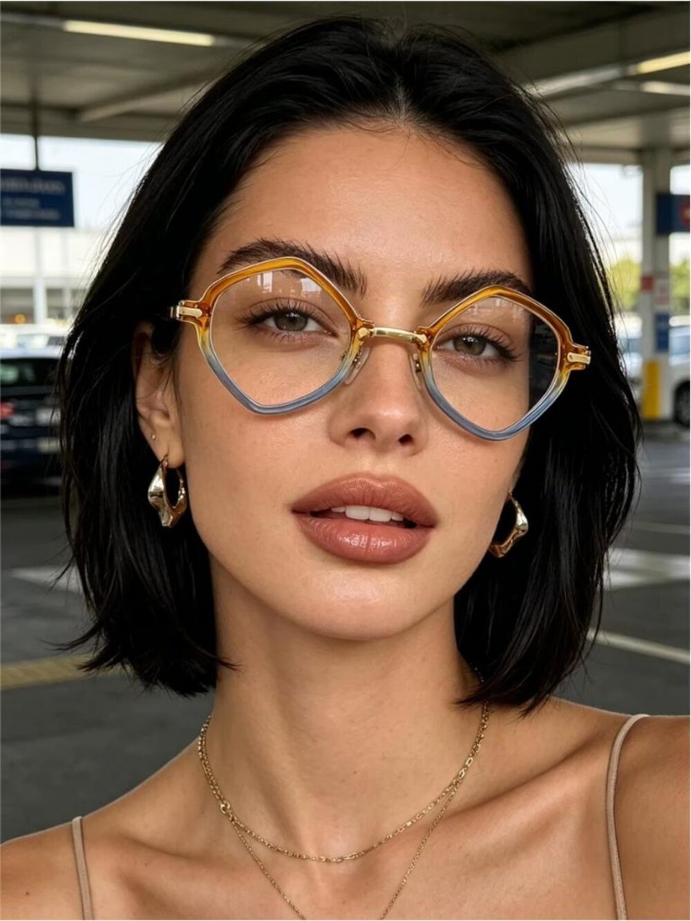 Retro hexagonal glasses